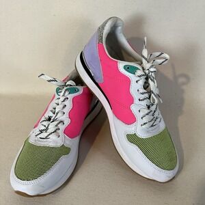 Nine West Benly Sneaker Tennis Shoe‎  Pink Green Purple Silver Women's 6.5